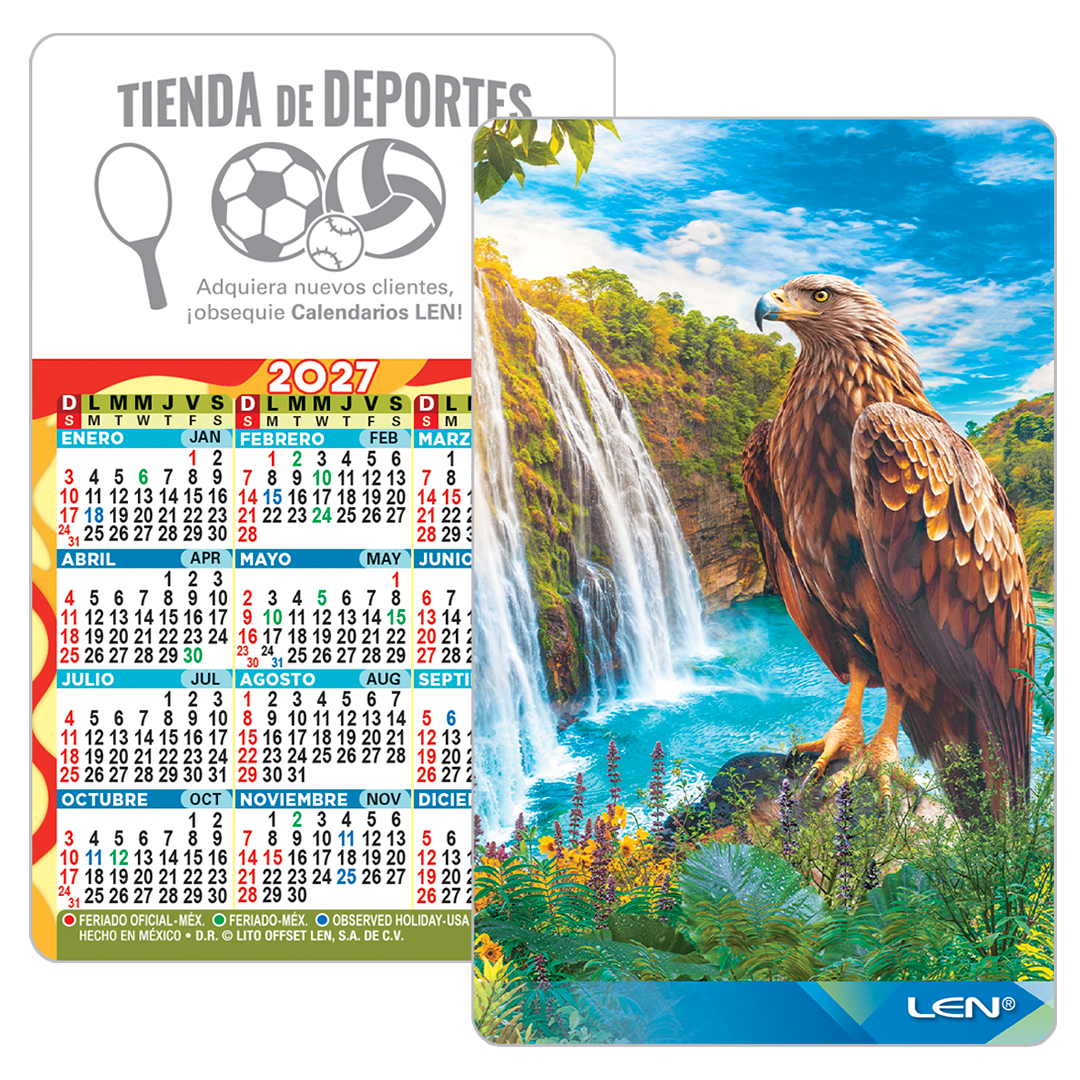 Calendario de bolsillo de cartulina personalizado