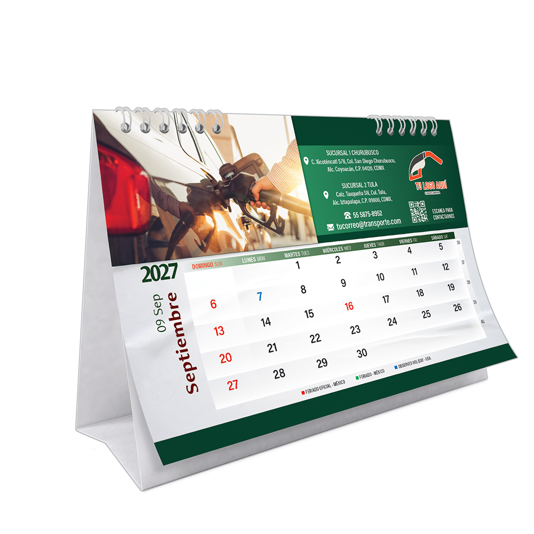 Calendario de escritorio 100% personalizado
